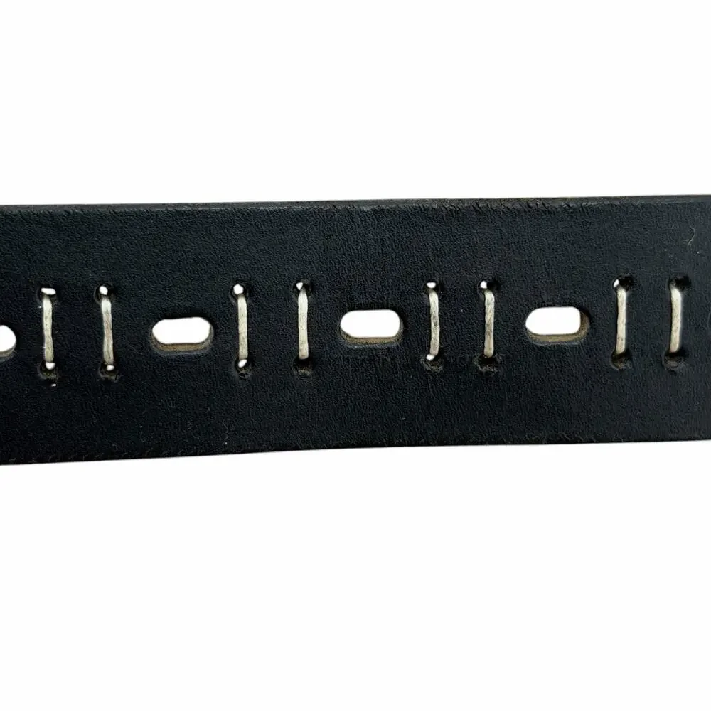 Allen Solly Dress Leather Belt Mens M Black Office Professional Classic Modern